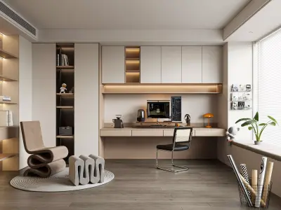 3D model of interior study 3D model 3D model