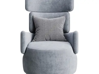Boris Beige Armchair 3D model
