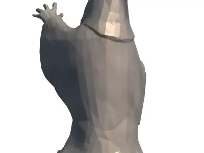 Low Poly Halloween Ghost Geometric Ghost Sculpture  3D print model