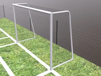 Football Field Low Poly Low-poly 3D model