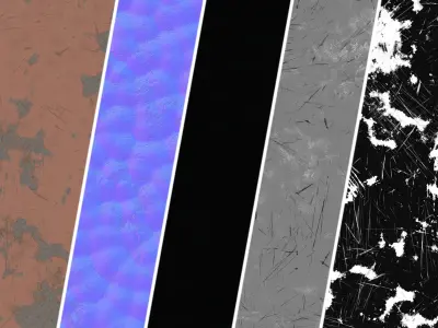 Metal Materials 60- Metal panels By Painting - Sbsar Seamless Texture