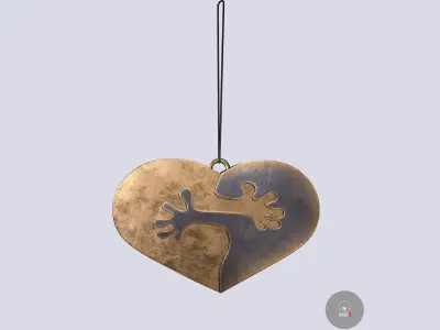 Heart hug decor and pendant for visualization and 3D print 3D model