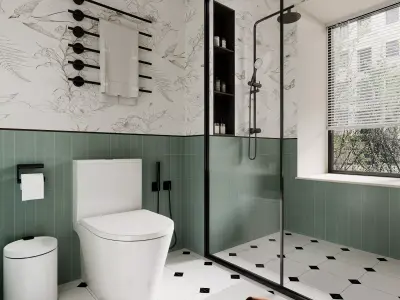 Modern French style bathroom 3D model 3D model