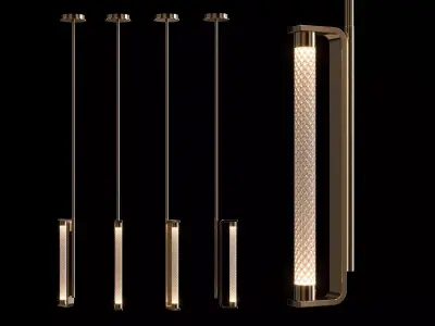 Oasis Group Stradivari Lighting Collection Lamps 3D Model 3D model