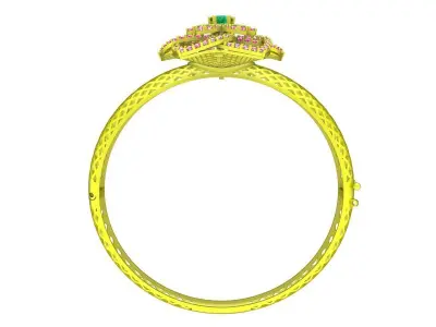 6386 luxury ultra vision flower diamond bangle 3D print model