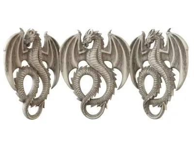 dragon three metal hooks 3D print model