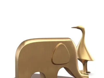 Metal Animal Decorative Objects PBR 3D model