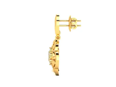 Diamond Earring 3D print model 2