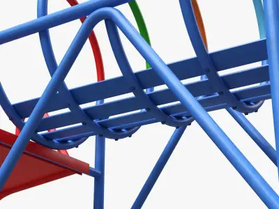 Playground barrel slide 01 3D model