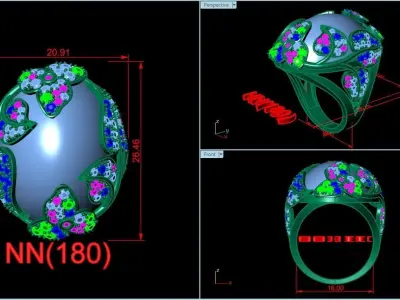 women ring 112 3D print model