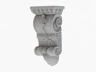 Scroll Corbel 40 3D model