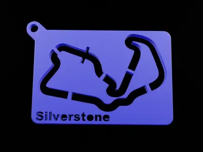 Track Formula 1 keychains Silverstone Print3d - Blender 3d Free 3D print model