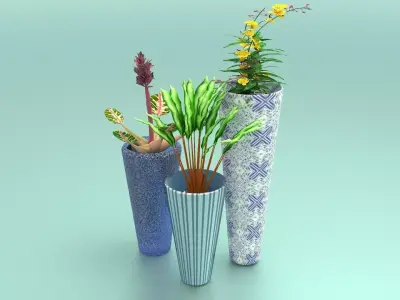 Flower Pots 3D model