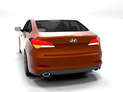 HYUNDAI I40 LOWPOLY Low-poly 3D model