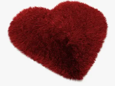 Red Heart rug 3D model