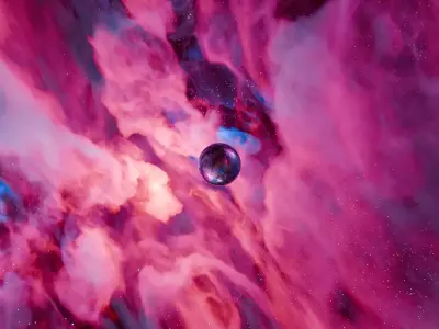 Sakura Void Nebula HDRI 12k 360 equirectangular 3D model