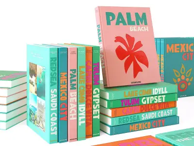 encyclopedia of assouline coffetable books travel pastel 3D model