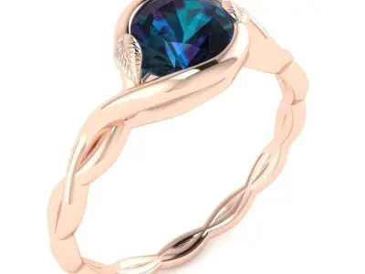 Elegant  Diamond Ring 3D print model