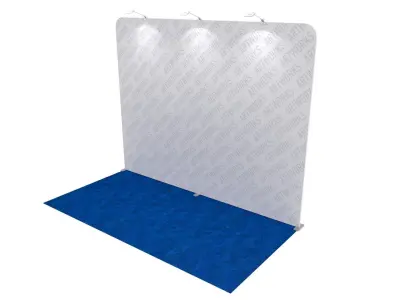 Exhibition booth 10x5ft straight wall 3DM007 Free 3D model