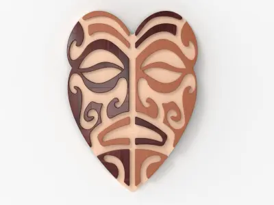 decorative face mask Free 3D model