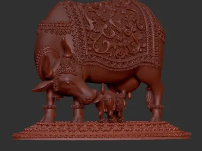 kamdhenu cow 3D print model 3D print model