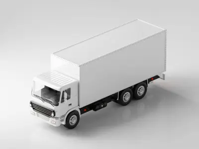 10 Wheeler Truck Low-poly 3D model