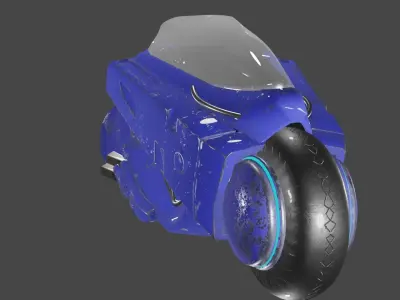 Bat Bike Low-poly 3D model