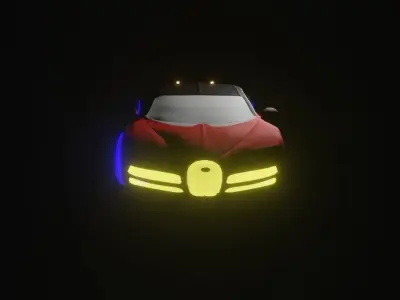 sports car bugatti 3D model