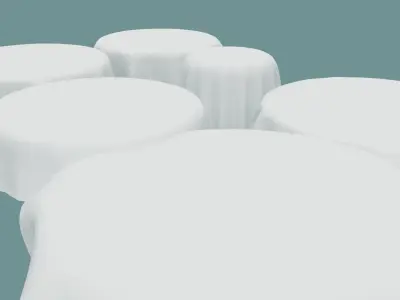 Tablecloth Set tablecloths Free low-poly 3D model