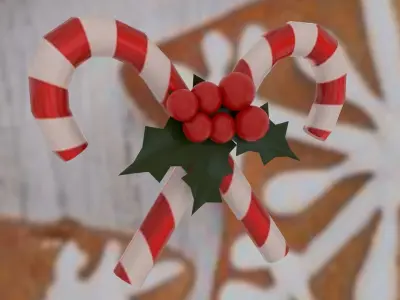 Christmas Candies Low-poly 3D model