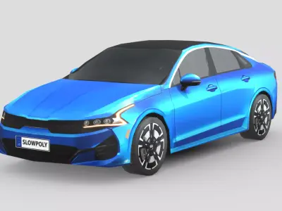 Kia K5 2022 Low-poly 3D model