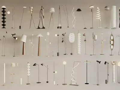 Modern Floor Lamp Collection 3D Models 3D model
