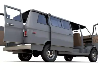 Chevy Van Beauville 1971 Low-poly 3D model