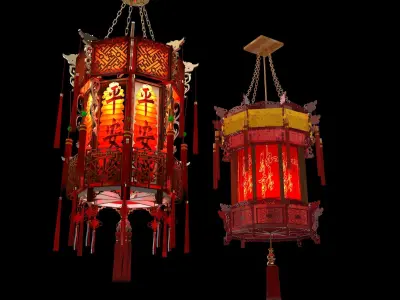 Chinese palace lantern   3D model