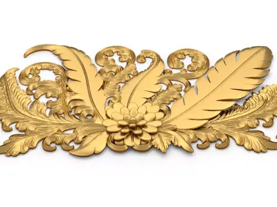 Modern Relief Wall Mural Decor CNC 3D Print 03 3D print model