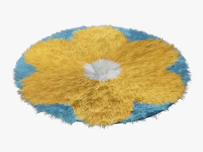 Carpet Childrens Flower 3D model
