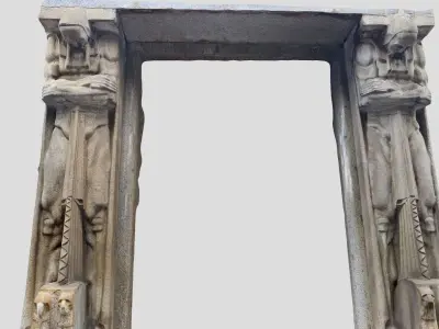 Pillar Statue Man - Prague Metro 3D model