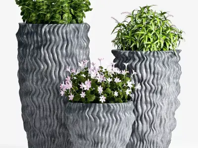 Decorative plant set-58 3D model