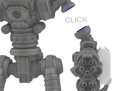 FREE Project Cervantes Upper Arm Adapters For New Factory Kits Free 3D print model