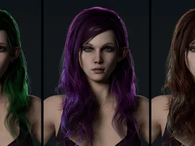 Girl Basemesh Low-poly 3D model