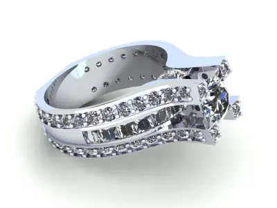 Queen Wedding Ring 367 3D print model
