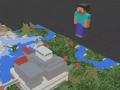 MINECRAFT WORLD Low-poly 3D model