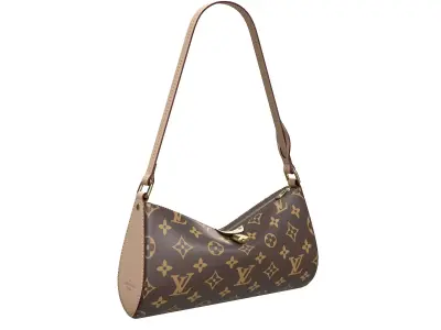 Louis Vuitton Pochette Tirette Bag Monogram Low-poly 3D model