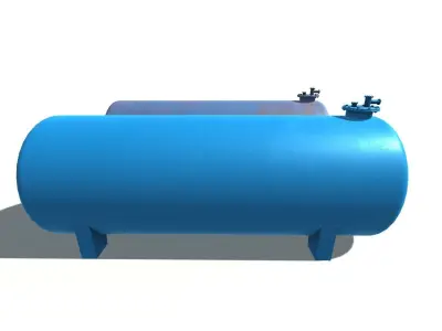 Horizontal tank 3D model