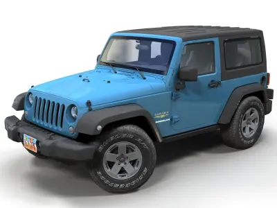 Jeep Wrangler Low-poly 3D model