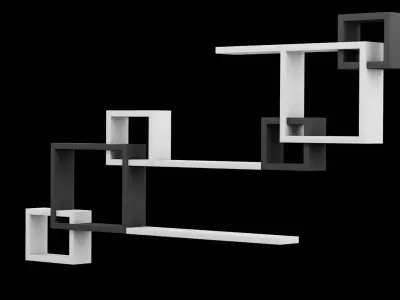 Geometrical Furniture Design Low-poly 3D model shop