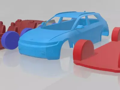Hyundai Ioniq 5 XRT 2025 - Separate Parts STL Model 3D print model