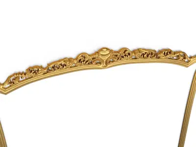 Classic Carved Bed 3D model 12 3D model