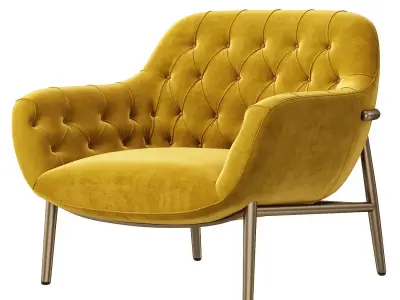 Luxury Armchair by Castello Lagravinese Low-poly 3D model
