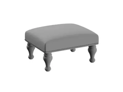 Lee Leather Ottoman 3D model